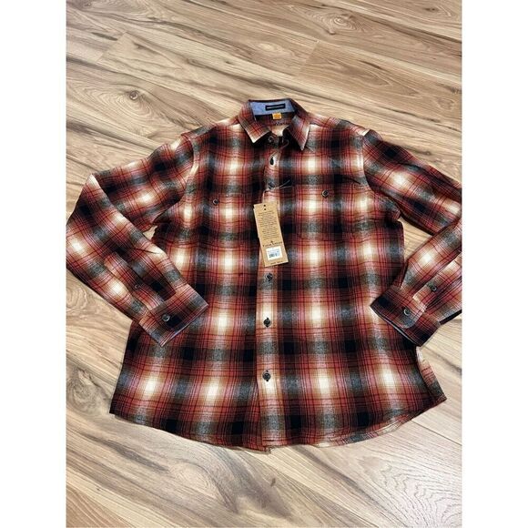 Tailor Vintage NWT Maple Lodge Plaid Long Sleeve Men’s Button Down Shirt sz S - Picture 5 of 8